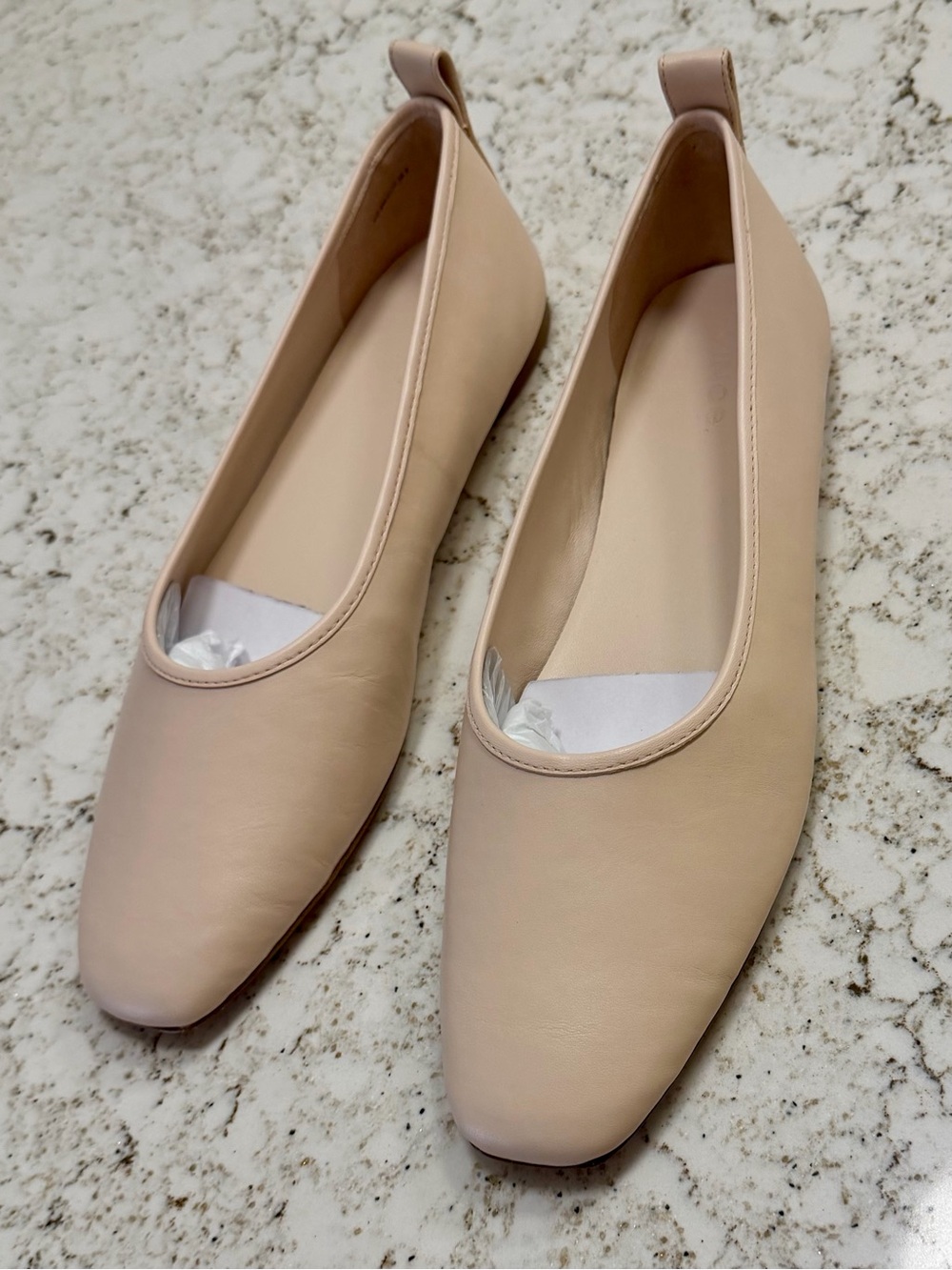 Vince Blush Leather Vivian Ballet Flats - Picture 2 of 11
